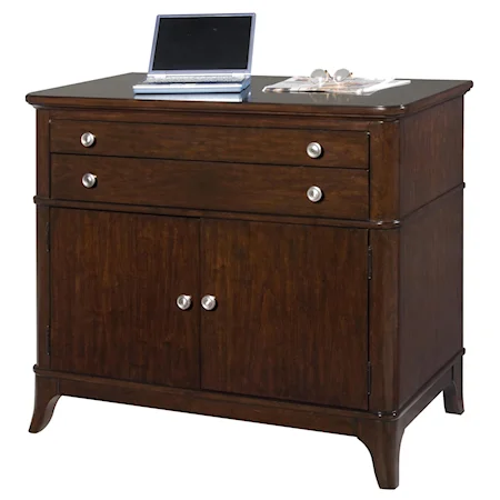 Secretary Desk with 2 Rollout Trays and Storage